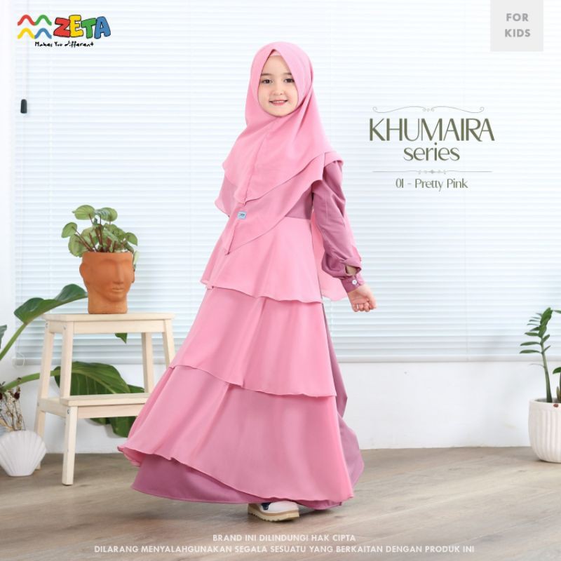 Gamis Anak Khumaira original produk Zeta Outfit