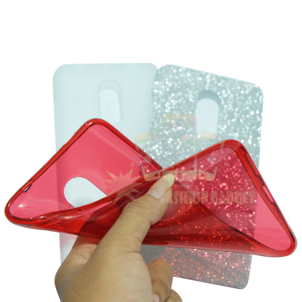 (Warna Pink/Merah) Sparkling Glitter Silikon Case Oppo A37 / Oppo F5 / Nokia 5 / Xiaomi Redmi Note 4 / Note 4x / Note 5A / 5A Pro / Motorola Moto C Plus / Moto G5s Plus Casing Bling / Silicone / Soft Case / Jelly Case / Kesing Kasing Sarung Hp