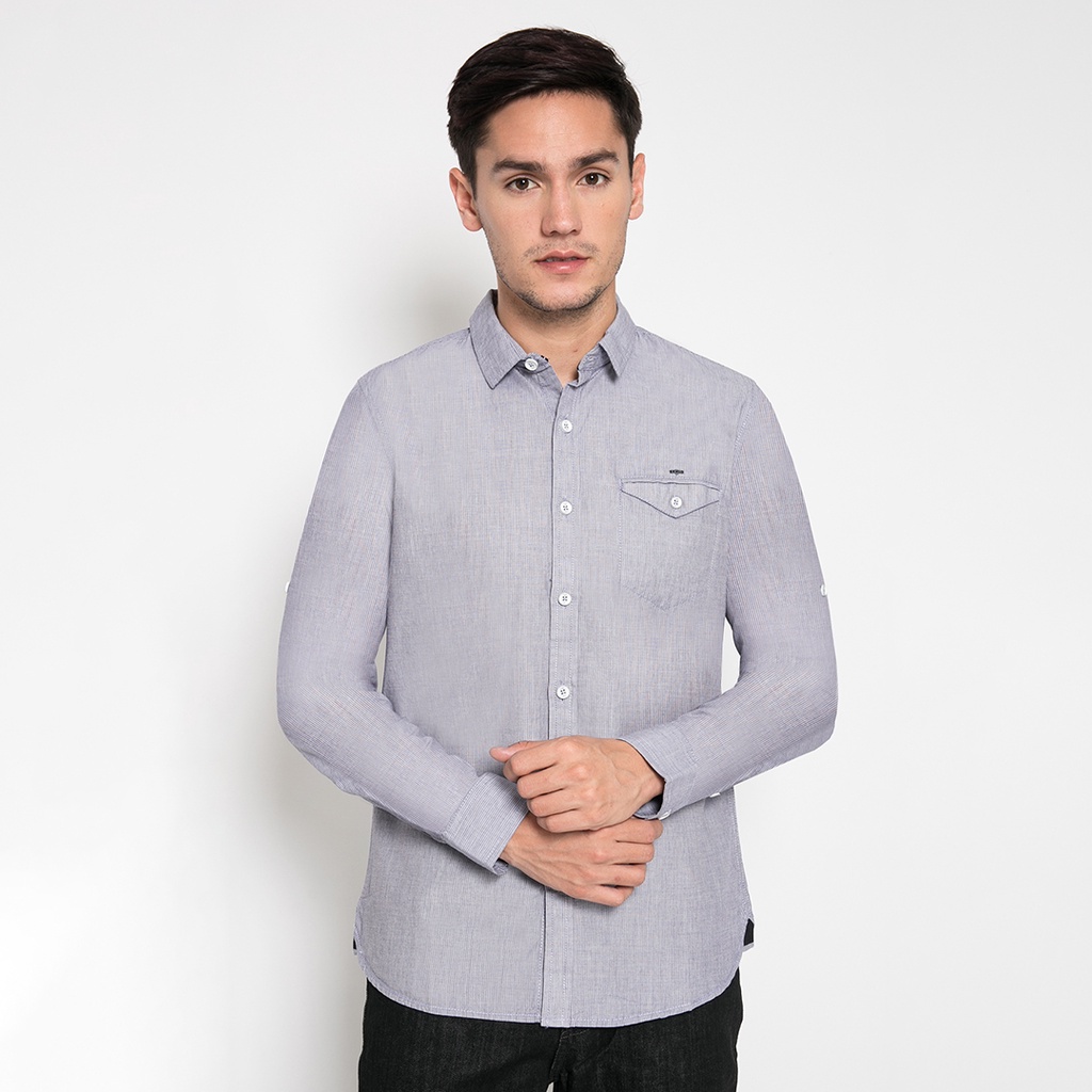 LGS - Kemeja Casual Pria - Lengan Panjang - Abu-Abu - JSH.390.S971F.756.C L/S