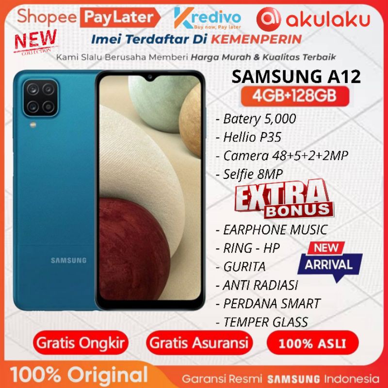 Samsung A12 Ram 6GB Rom 128GB 4/128 & 6/128 Garansi Resmi Sein 1 Tahun