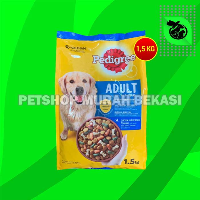 Makanan Anjing Pedigree Adult Chicken 1.5 Kg Dog Food Ayam Fresh Pack 1.5kg