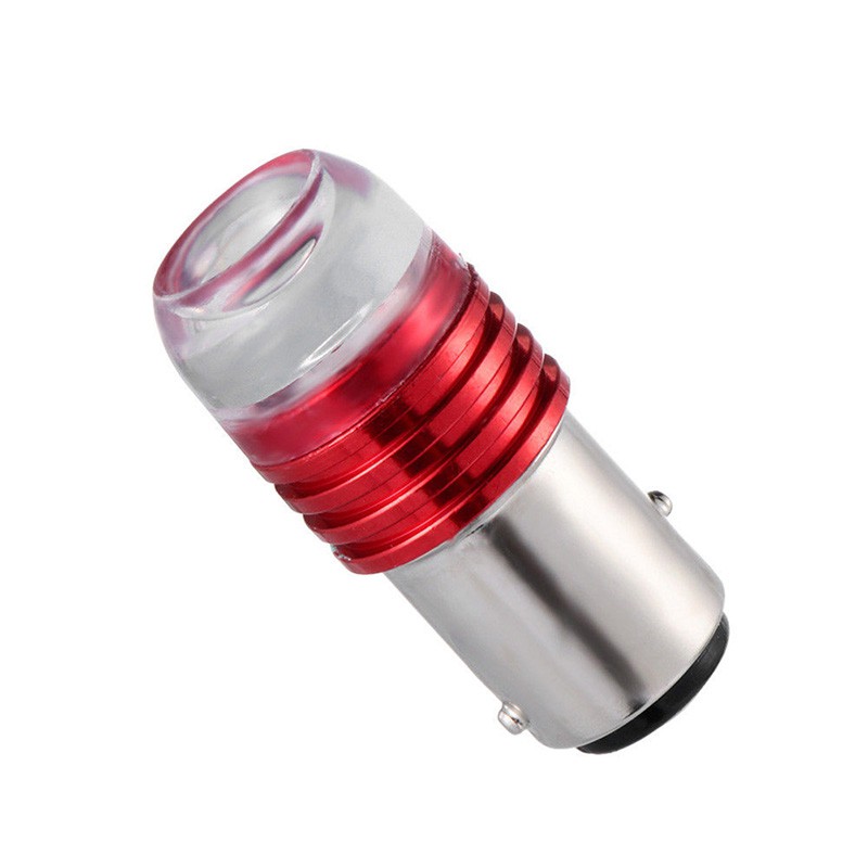 Skid 2pcs Lampu Strobo Led 1157 BAY15D P21 / 5W Warna Merah