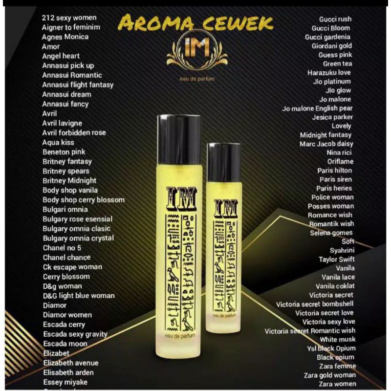 IM PARFUME MEDAN/HARGA 11 BOTOL/BISA REQUEST AROMA(KHUSUS JNE ATAU SHOPE EXPRES)