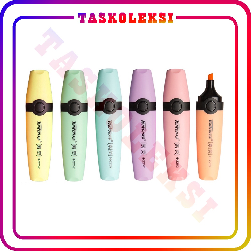 ☛TK☚ S016 Highlighter Pastel Highlighter Pen Colour Perlengkapan Sekolah Marker Pen Alat Tulis Penanda Warna