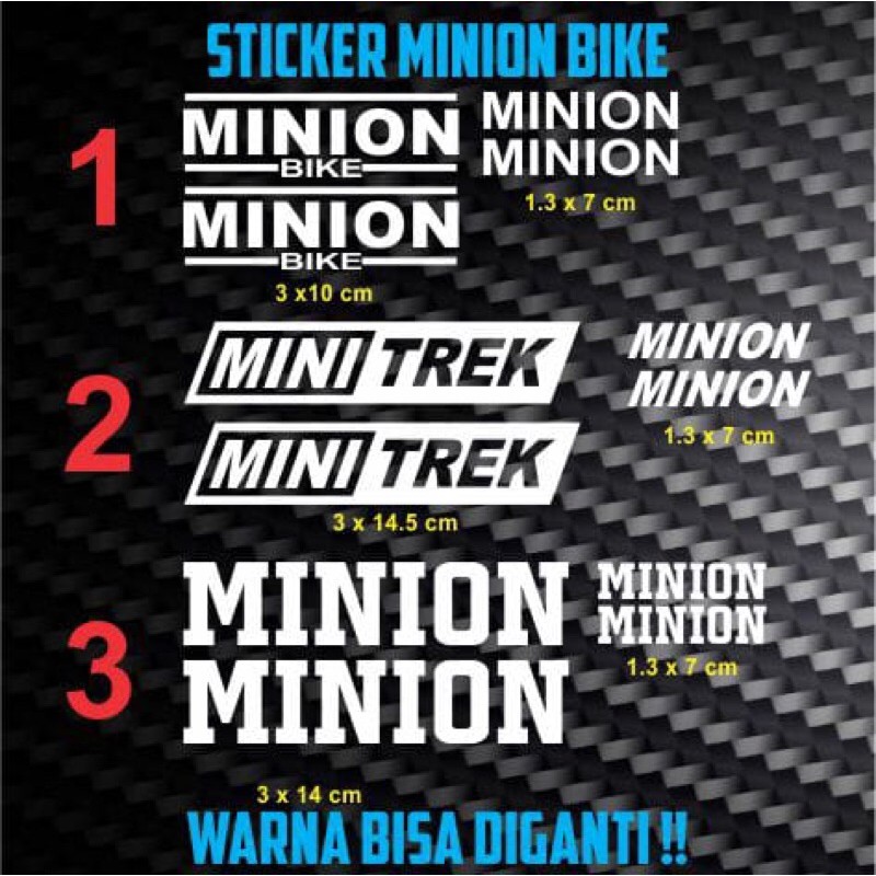 Stiker sepeda - cuting stiker sepeda minion