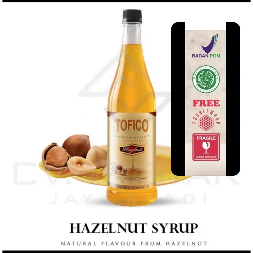 

Tofico Syrup hazelnut Natural Flavour 1 Liter Tofico sirup kacang hazel