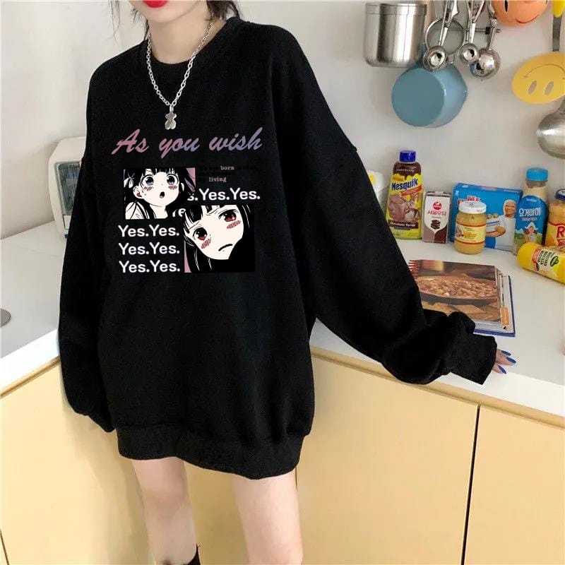 SWEATER WANITA OVERSIZE AS YOU WISH // CREWNECK WANITA KOREAN STYLE PREMIUM SIZE M TO XXL FLEECE TEBAL LEMBUT TERBARU,