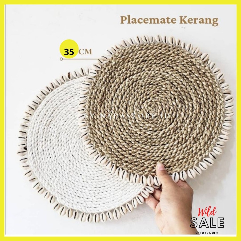 Placemat / plismat / taplak meja / hiasan meja / alas piring / tatakan gelas piring segrass