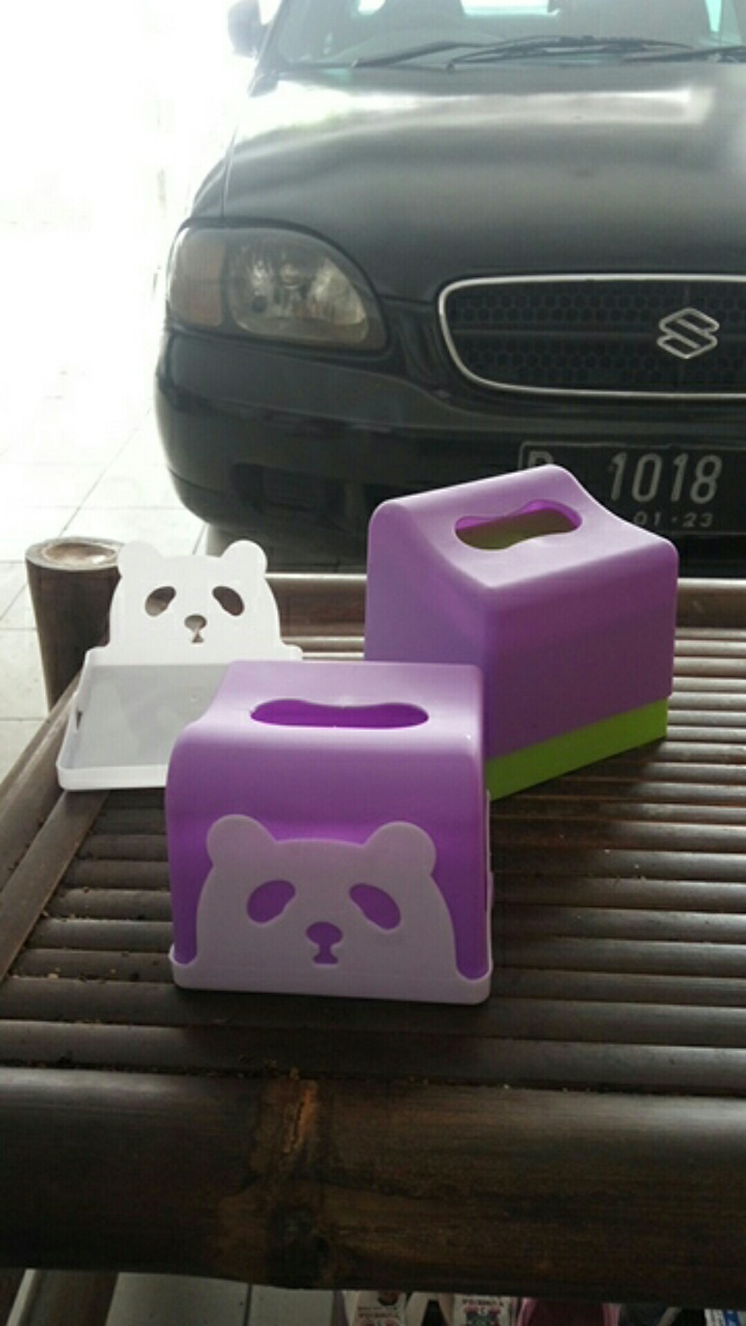Tempat Tissue Kotak Kecil Motif Panda/ Aneka Warna