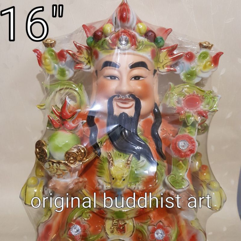 patung dewa chaisen/ dewa rejeki hoki besar 16 inch keramik