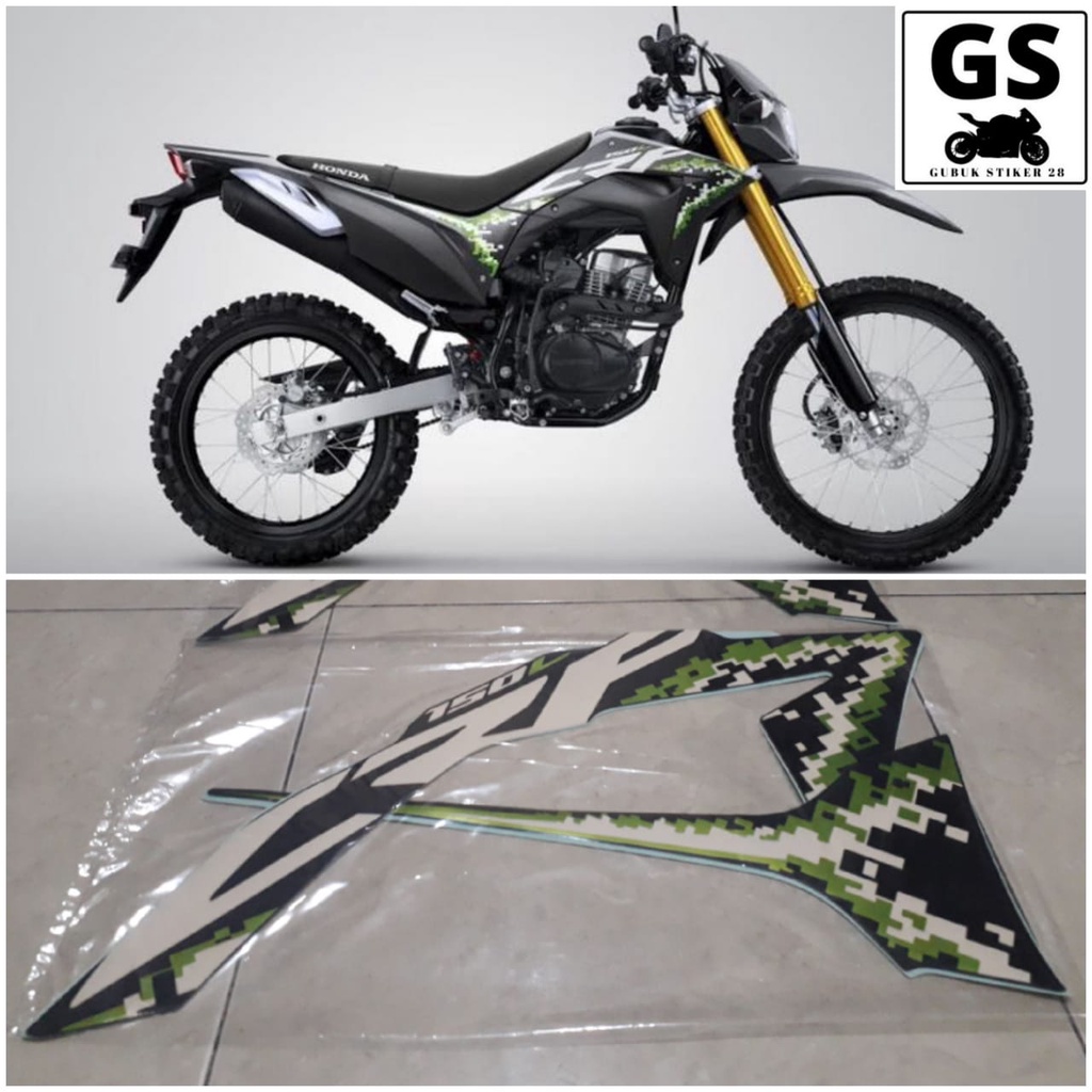 STRIPING STIKER LIS BODY MOTOR HONDA CRF 150L HIJAU TAHUN 2020 ORISINIL