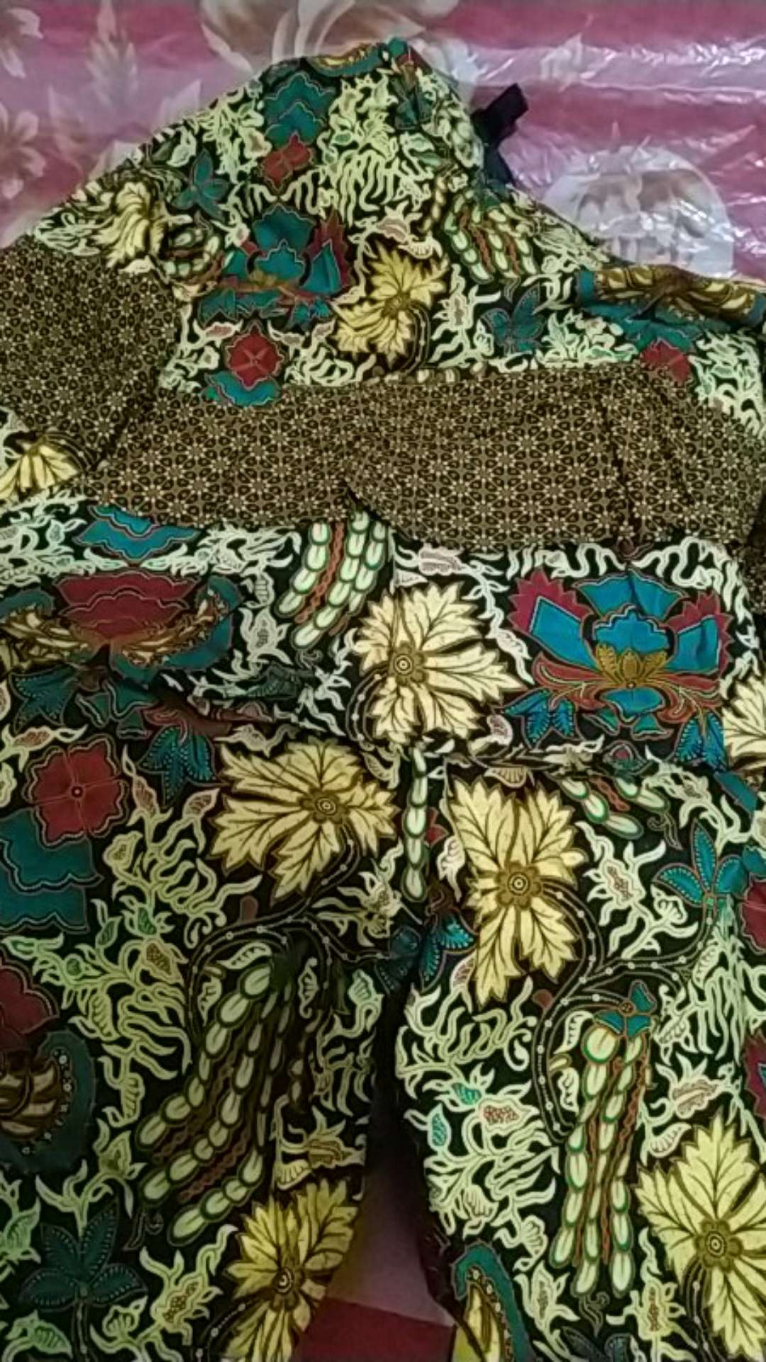 Set Kulot Peplum Batik Sogan Daun Batik Solo Premium Muslim Kantor Seragam Pesta Kerja Setelan Batik