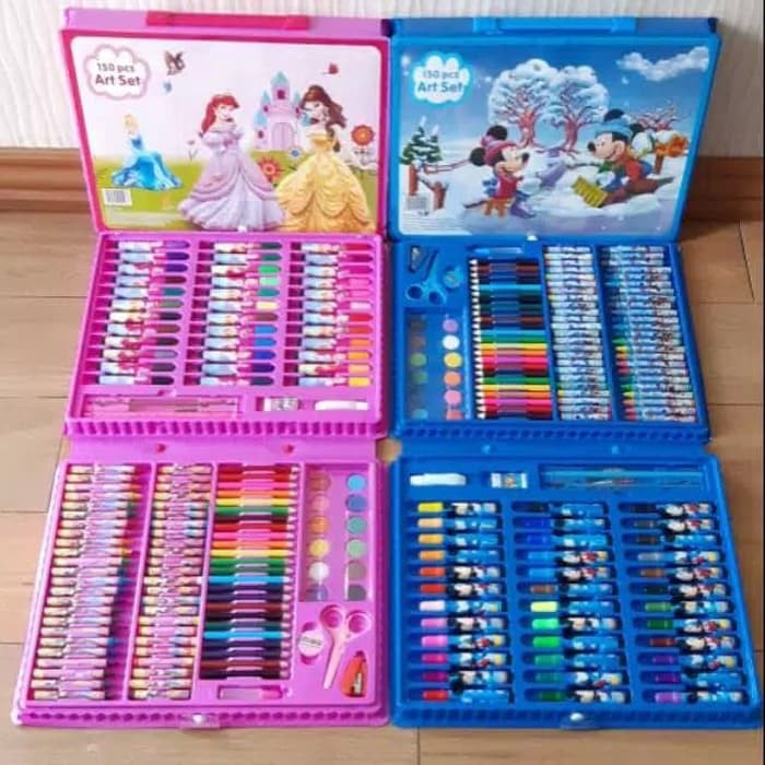 

crayon spidol pensil warna cat air art set isi 150