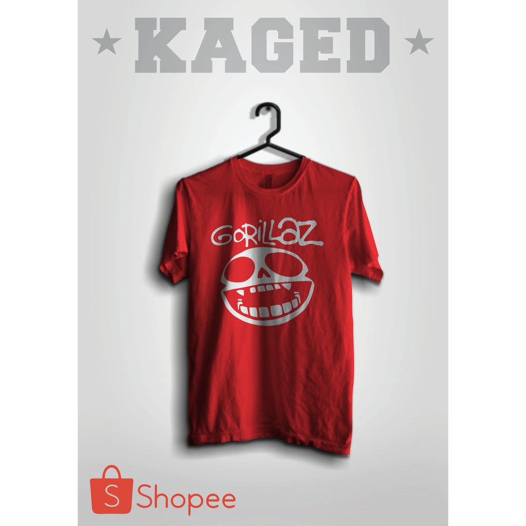 Kaos Band Gorillaz 3 Kaos Gorillaz, Kaos Musik, Kaos Band #WARNAMERAH