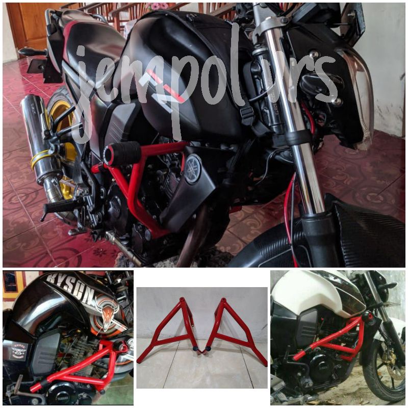 crashbar/tubular yamaha byson carbu plus jalu, pengaman body samping byson carbu