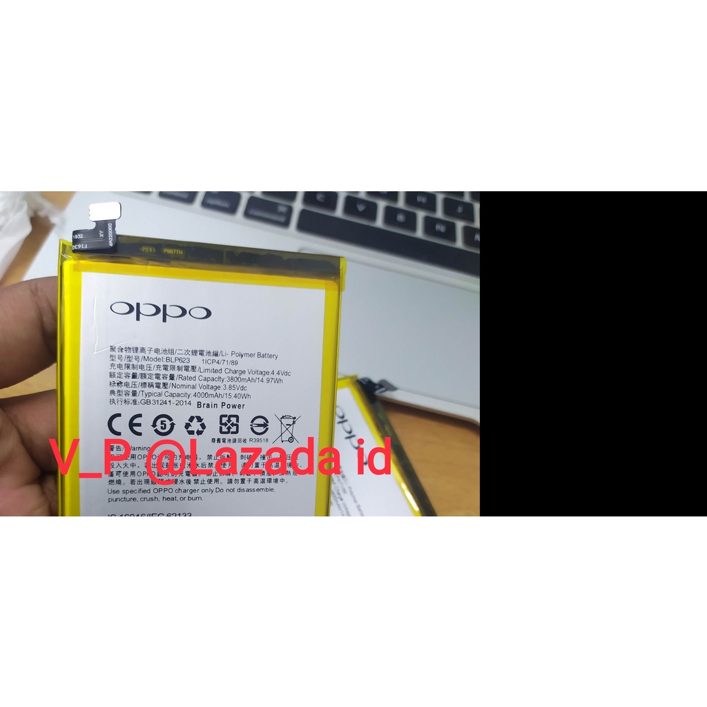 OPPO F3 Plus - Baterai Battery Batre Batrei Batere HP OPPO F3+ ORIGINAL Model BLP623 BLP-623 ORI