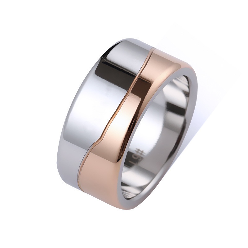 Gaya Baru Fashion Eropa Amerika Unik Anti Karat Cincin Hypoallergenic Titanium Steel Cincin Pria Wanita Gaya Pasangan Rings