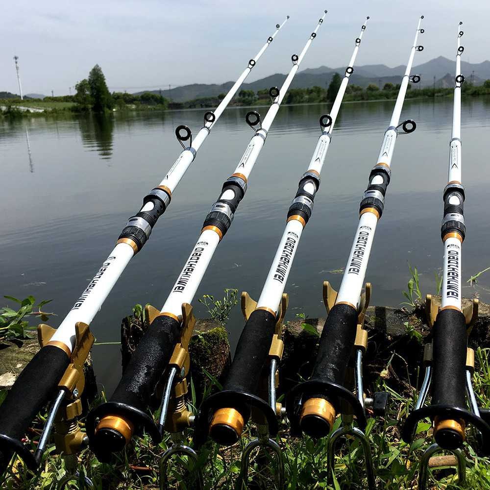 Alat Mancing Joran Pancing 2.4M Telescopic Fishing Rod Pole Carbon Fiber GHOTDA Hitam Grab Medan