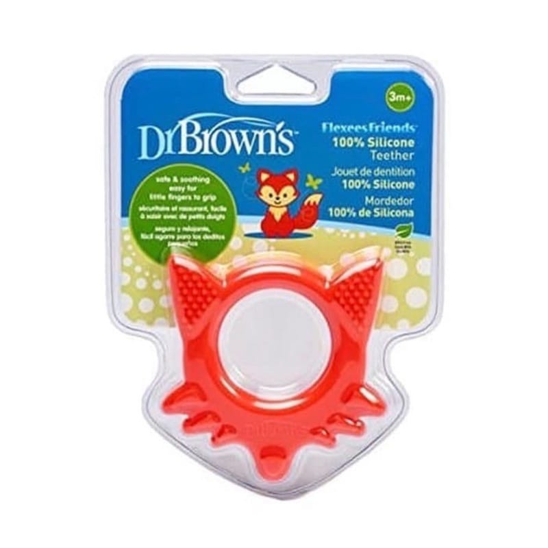 Teether Bayi Dr. Brown's Flexees Friends | Baby Teether Gigitan Bayi Silicone Tumbuh Gigi Aman Untuk