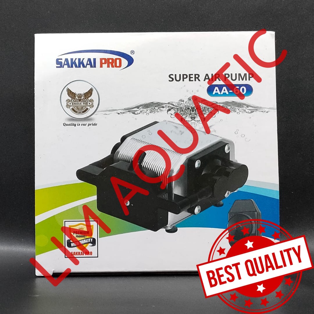 AIR PUMP SAKKAI PRO AA-60 / MESIN AERATOR AQUARIUM / SUPER AIR PUMP AA