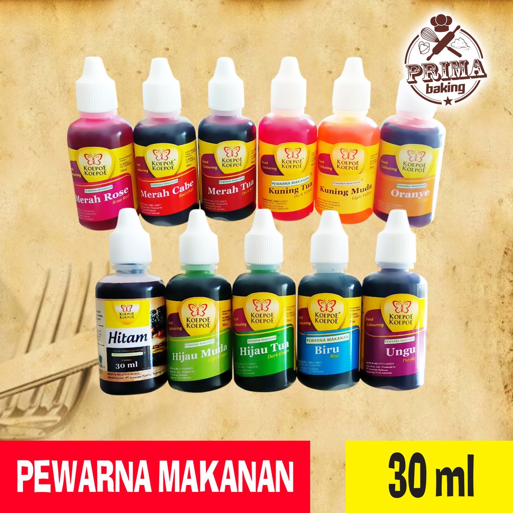 

PEWARNA CAIR MAKANAN/ MINUMAN KOEPOE KOEPOE 30ML