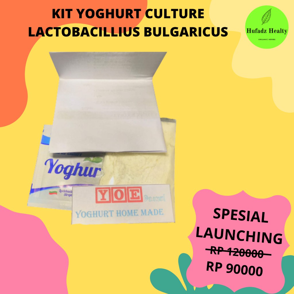

MINUMAN NUTRISI KUALITAS PREMIUM YOGHURT KIT CULTURE LACTOBACILLUS BULGARICUS_ BIBIT YOUGHURT ORI