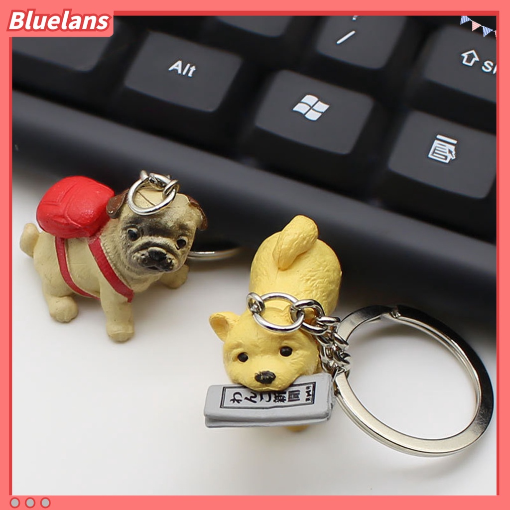 Bluelans Gantungan Kunci Bentuk Anak Anjing Bahan Resin Untuk Dompet Wanita