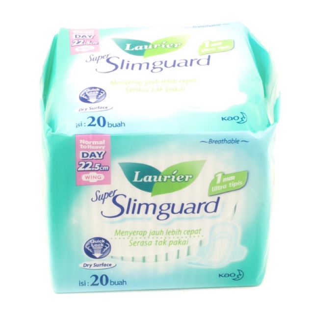 Laurier Super Slimguard Pembalut Sayap Siang Hari