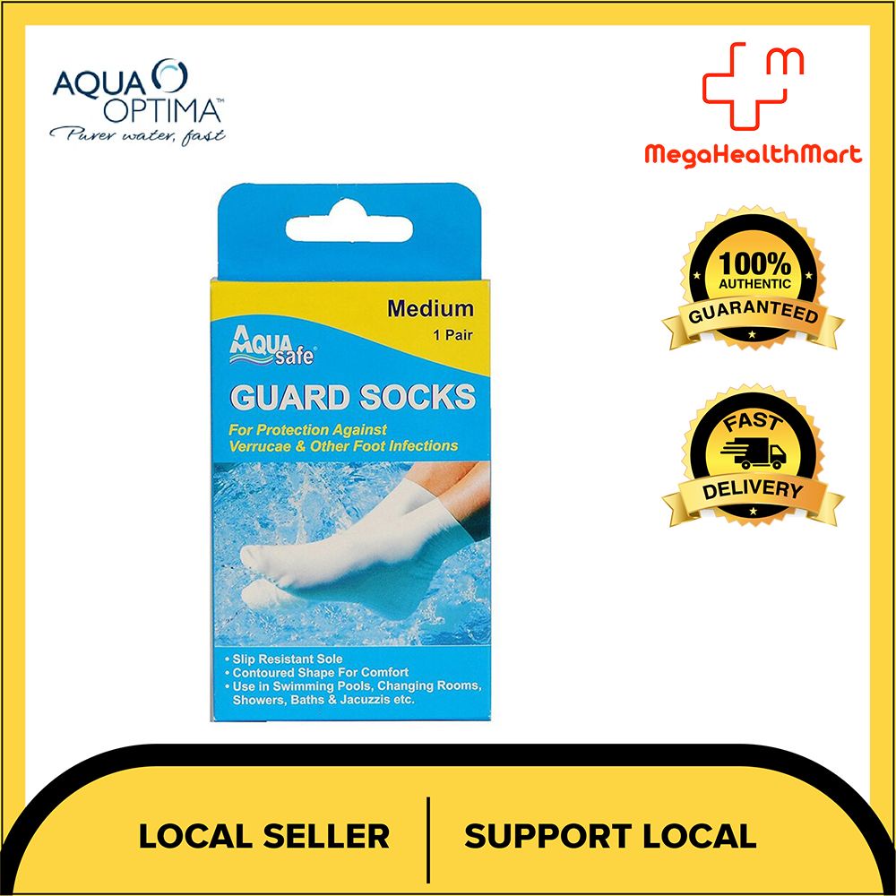 Size 3-5 Medium AquaSafe Verruca Guard Socks for Swimming 