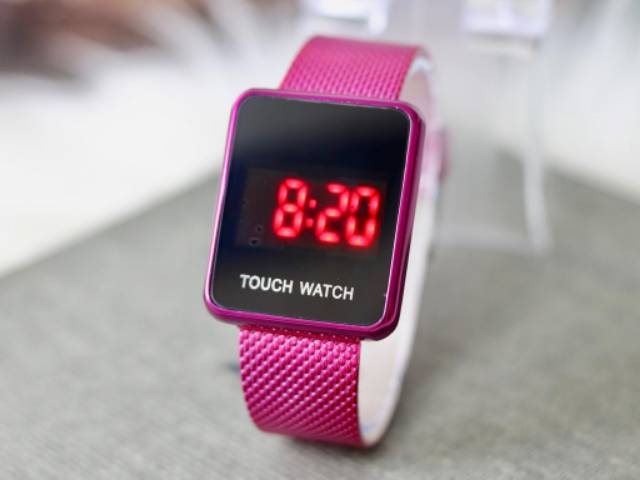 Jam Tangan pria Touch Watch Digital Strap Rubber Pasir / Ready 5 Warna