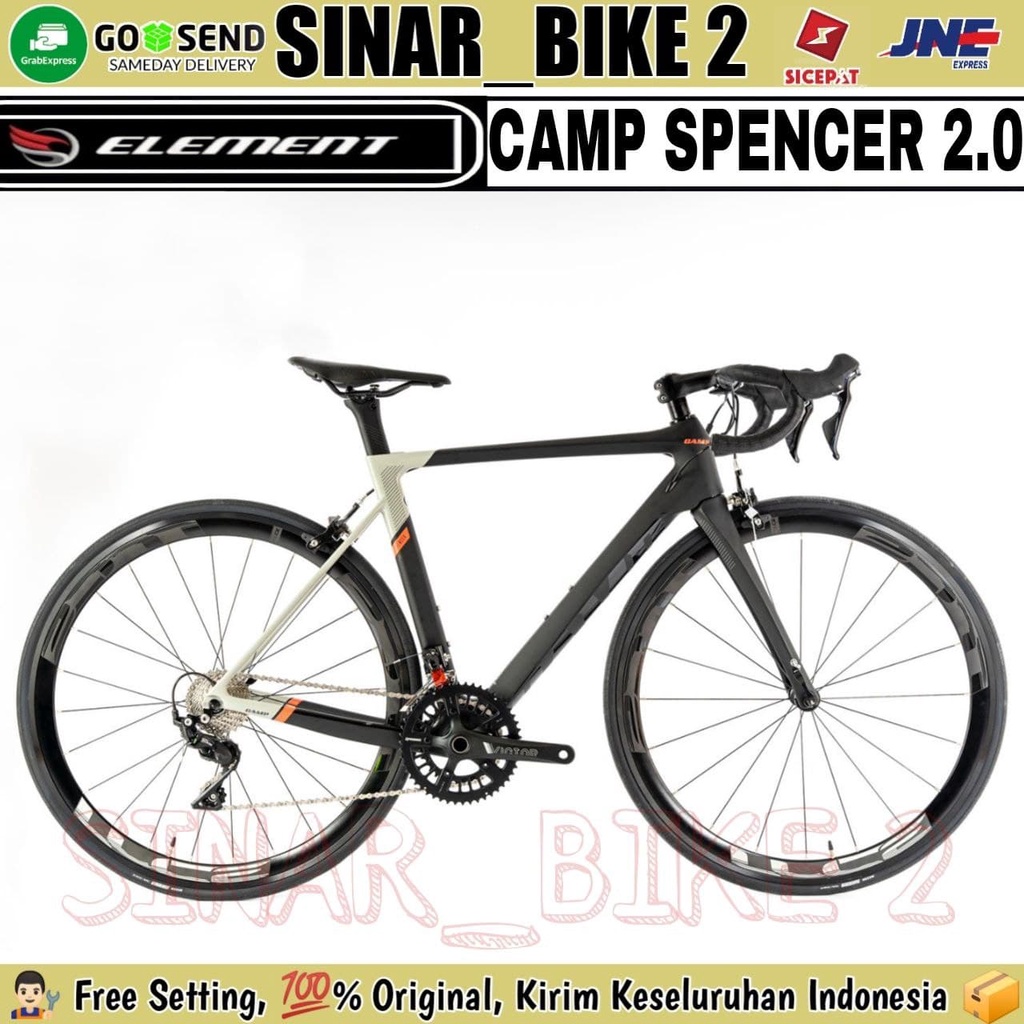 Sepeda Balap Roadbike ELEMENT CAMP SPENCER 2.0 Carbon 2x11 Speed 700C