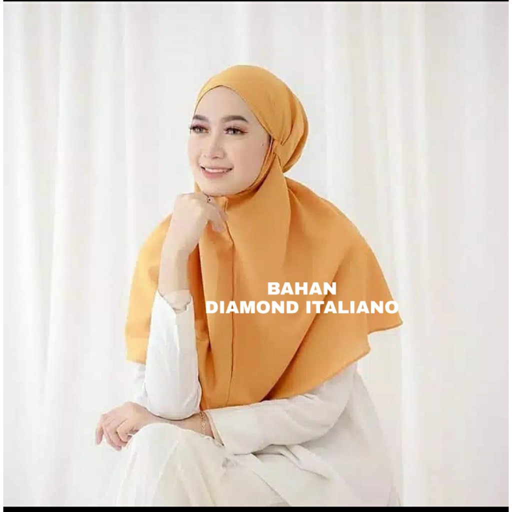( 1KG MUAT 15 PCS ) SAKENA BERGO DIAMOND ITALIANO NON PET HIJAB JILBAB KHIMAR MARYAM BERGO KERUDUNG
