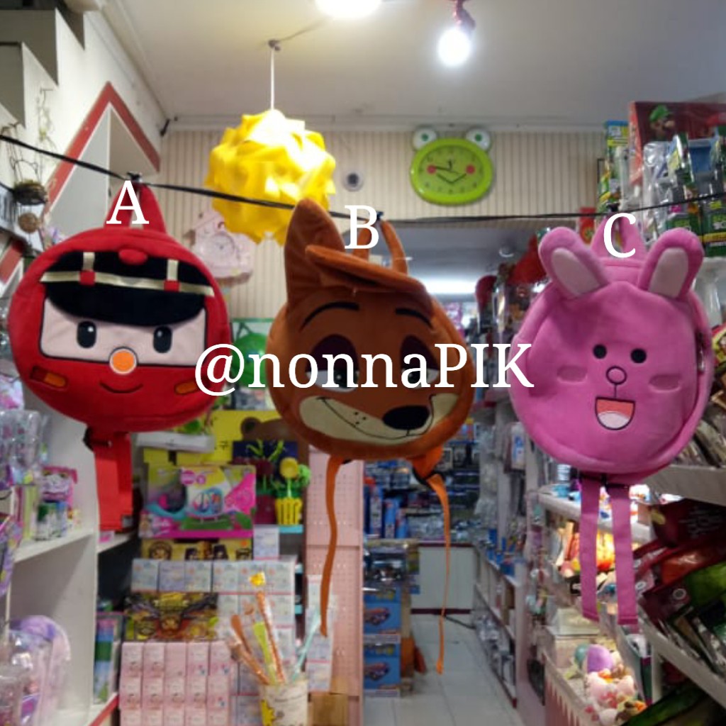 Tas Ransel Anak Bulu Karakter / Ransel Boneka Karakter Superhero Avengers Spiderman TK