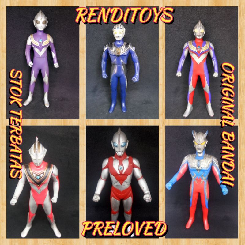 Bandai Ultra Hero 500 Series 08 Ultraman Tiga Multi Type Mainan Original Bandai Action Figure