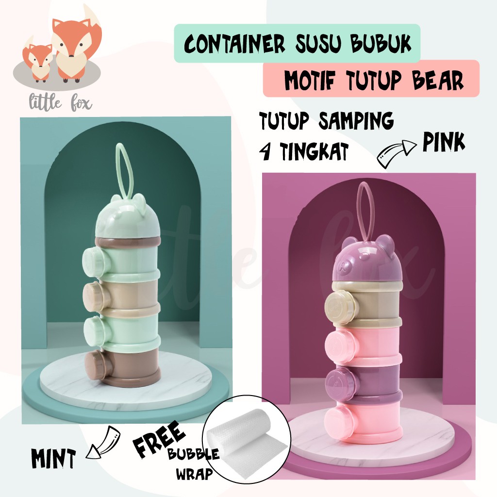 [ IMPORT] TEMPAT SUSU BUBUK DISPENSER KONTAINER 3 &amp; 4 SUSUN SUSU BAYI / CONTAINER SUSU TRAVELING BABY