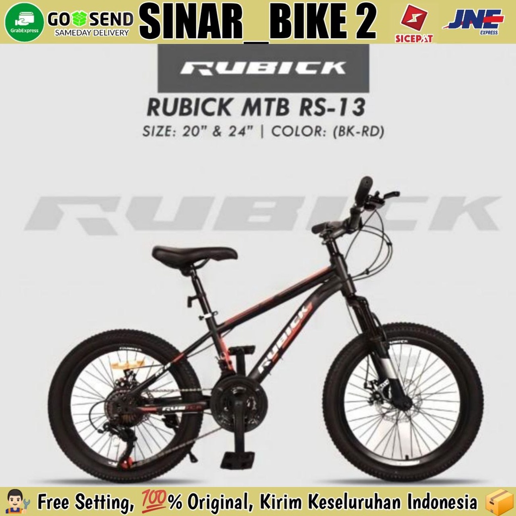 Sepeda Gunung MTB RUBICK RS-13 Ukuran 20'' &amp; 24'' Inch 21 Speed