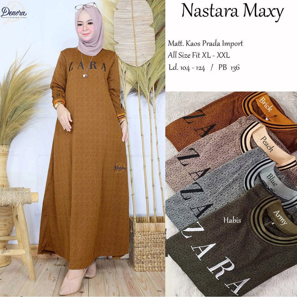 "NASTARA MAXY" ORIGINAL DARI DENORA MATT. KAOS PRADA IMPORT  CANTIK  DAN KEKINIAN