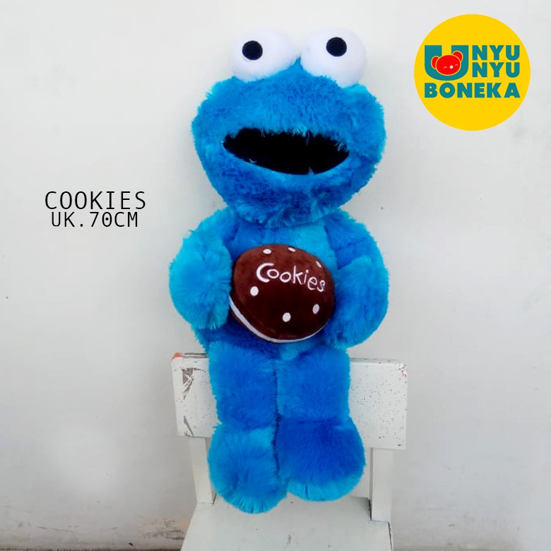 Boneka elmo cokies besar 80cm bahan lembut cookies dadu hadiah anak elmo sesame street