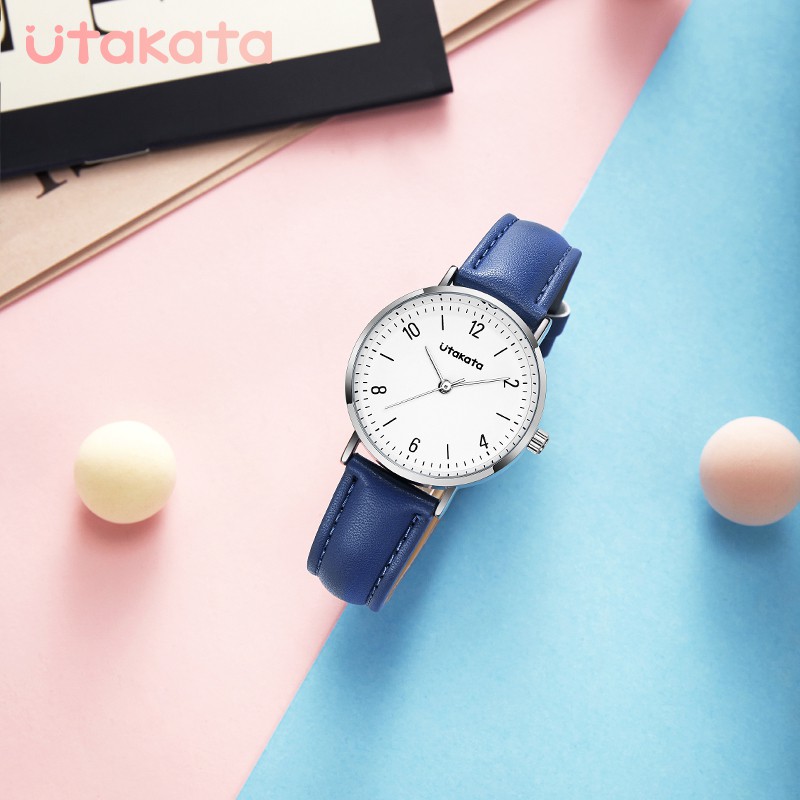 UTAKATA A0004 Jam Tangan Wanita Analog Tali Kulit WATCHKITE WKOS