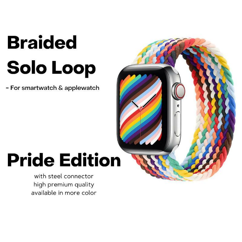 Braided Solo Loop Strap For apple watch series 3 42mm Strap iWatch 44mm Nylon Strap iWatch 45mm smartwatch T500/IWO/HW