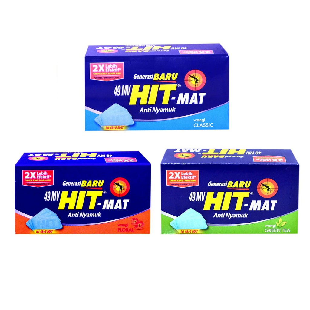 Hit Mat Refill 48 + 6 PCS ( 54 PCS ) - Obat Anti Nyamuk Elektrik