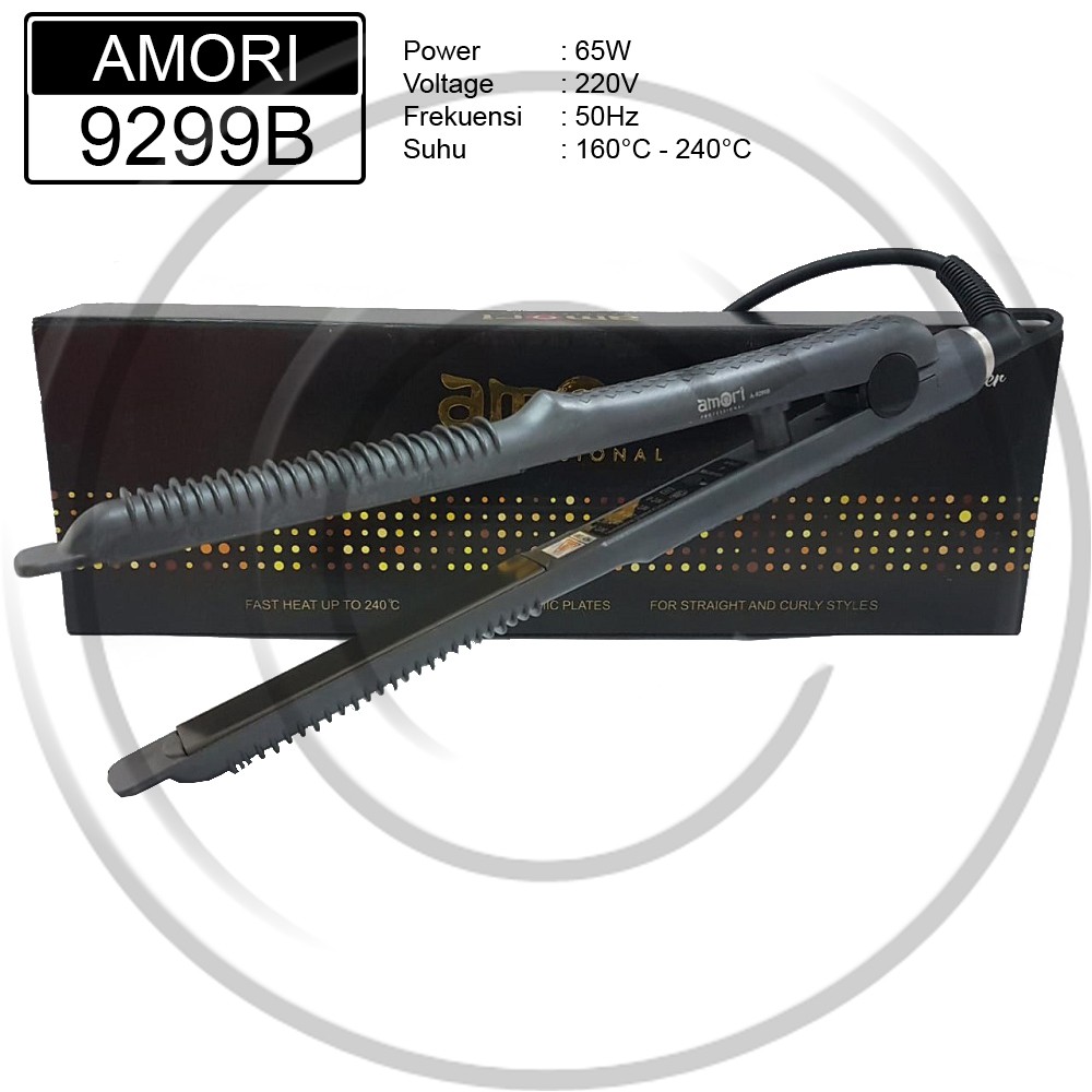 AMORI / AMORI-9299B / Catokan Rambut 2in1 Lurus &amp; Curly