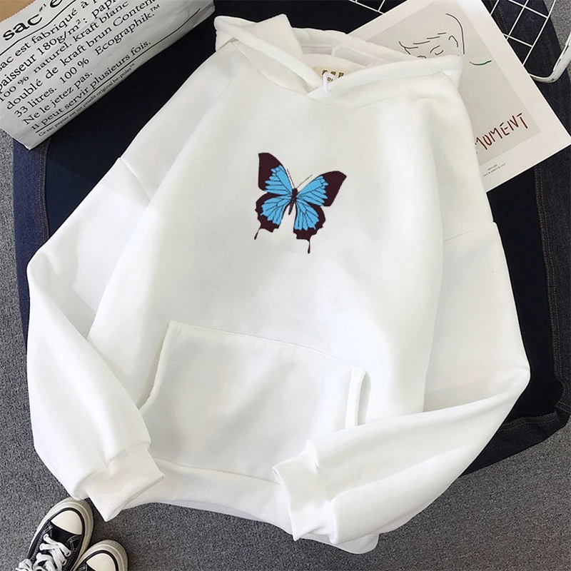 Lilipop.id Sweater Wanita Butterfly Hoodie Jumper