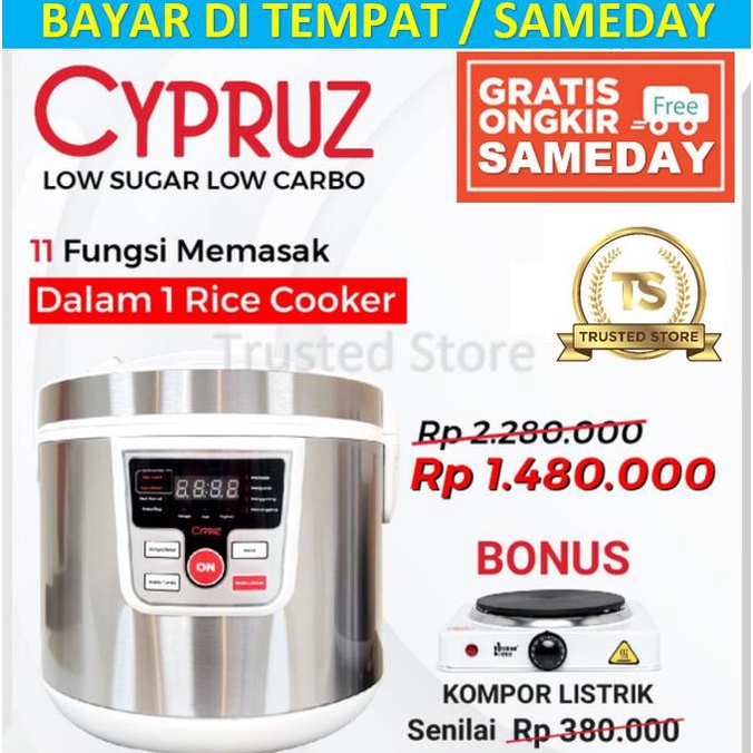 CYPRUZ Rice Cooker Low Carbo - Low Carb Ricecooker Cyprus Low Sugar selalu ada