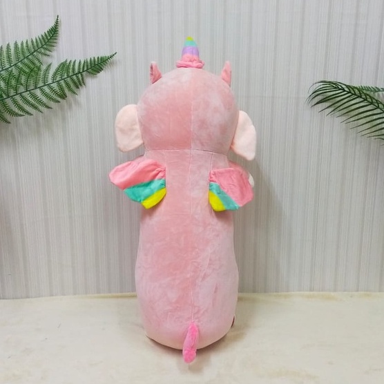 Boneka Pig Lying Sayap Size 30&quot;/boneka babi/boneka animal/Boneka Pig Kostum Unicorn/Guling Boneka Pig