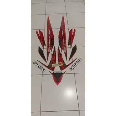 striping Suzuki skywave merah 2007