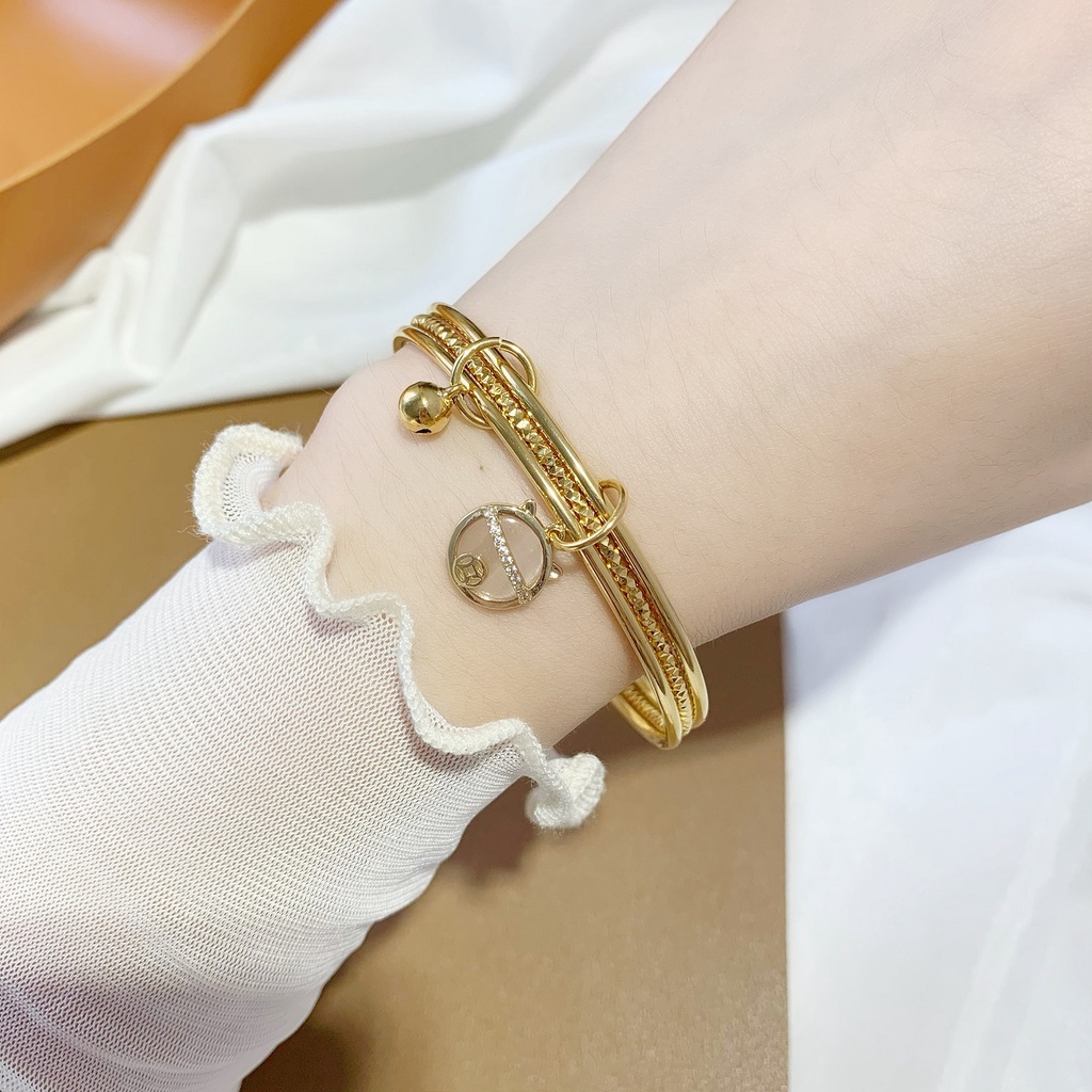 Bisa Cod Wanita Bangle Kadar Emas 375 Asli Kucing Kaya Bangle  Hadiah Terbaik Enxi Jewelry 814g1