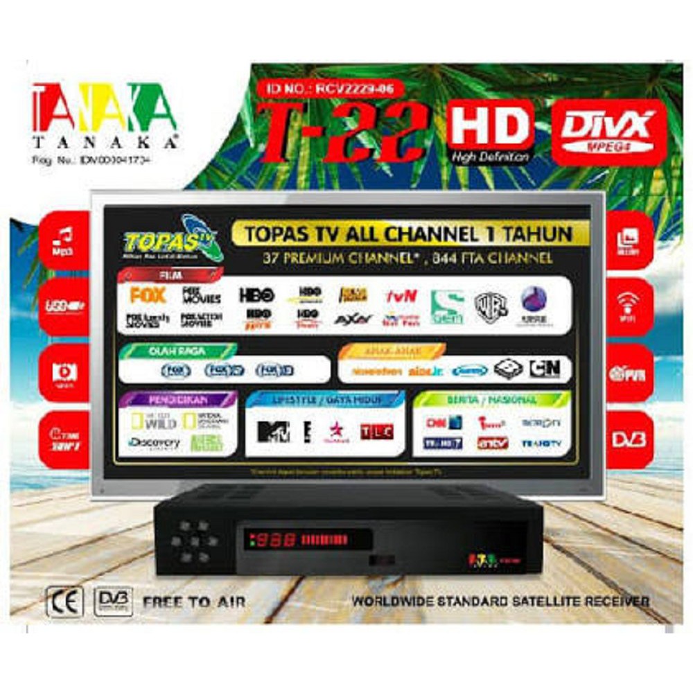 Tanaka Topas TV HD Free Premium Bisskey Power Vu Tandberg Berkualitas