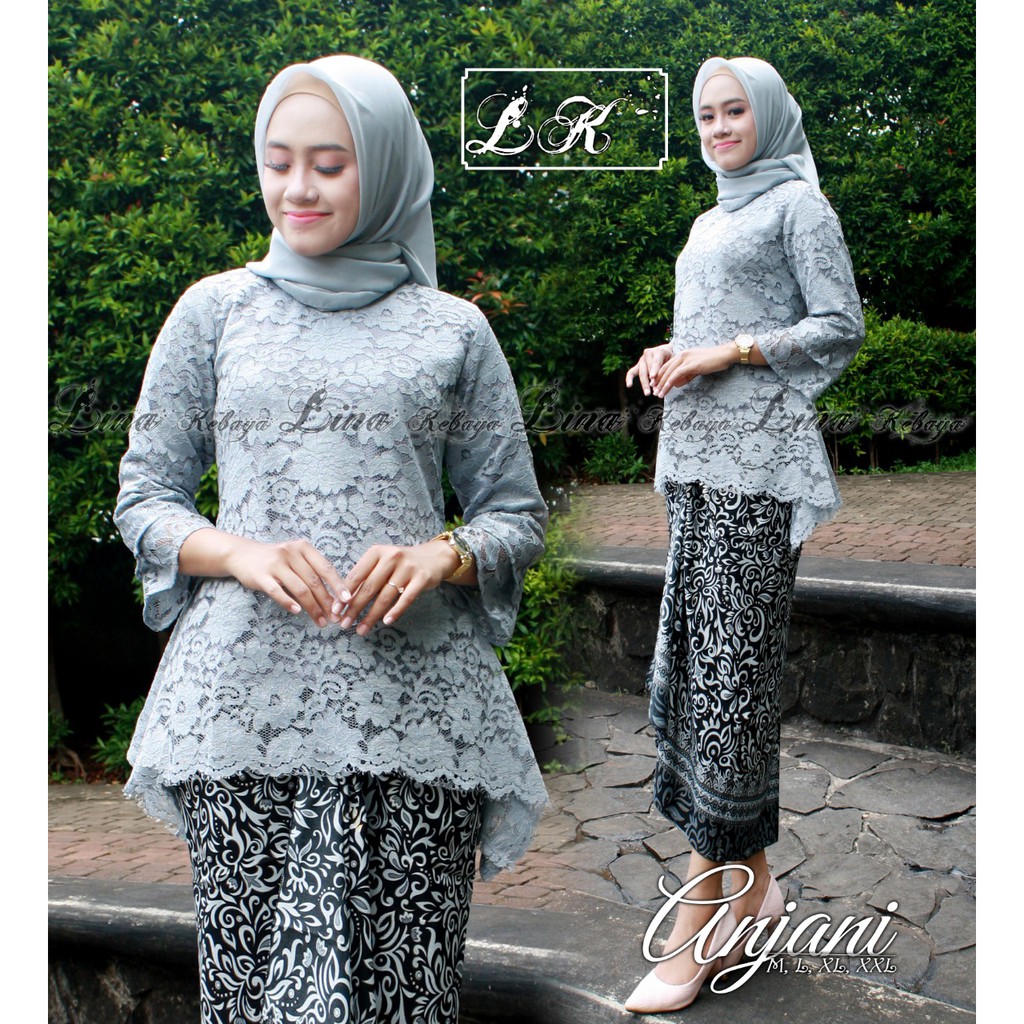 SB Collection Stelan Kebaya Kyara Blouse Brukat Dan Rok Lilit Maxi Super Jumbo Batik Wanita