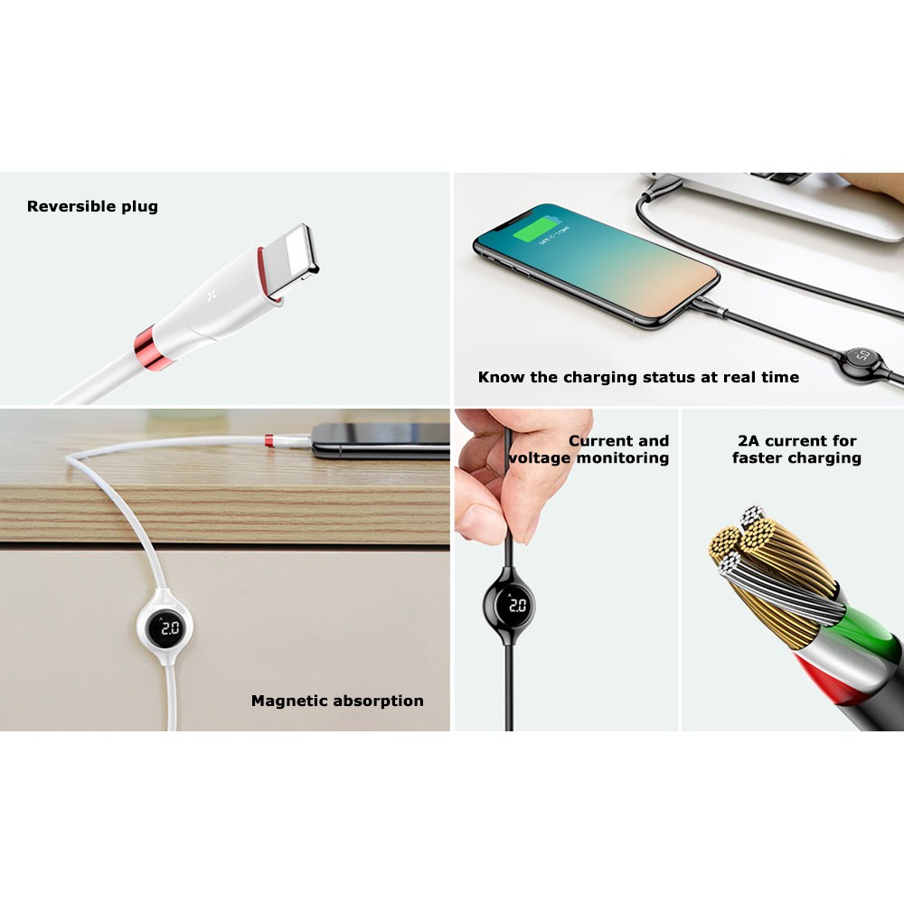 Baseus Big Eye Digital Display Data Cable Lightning Original